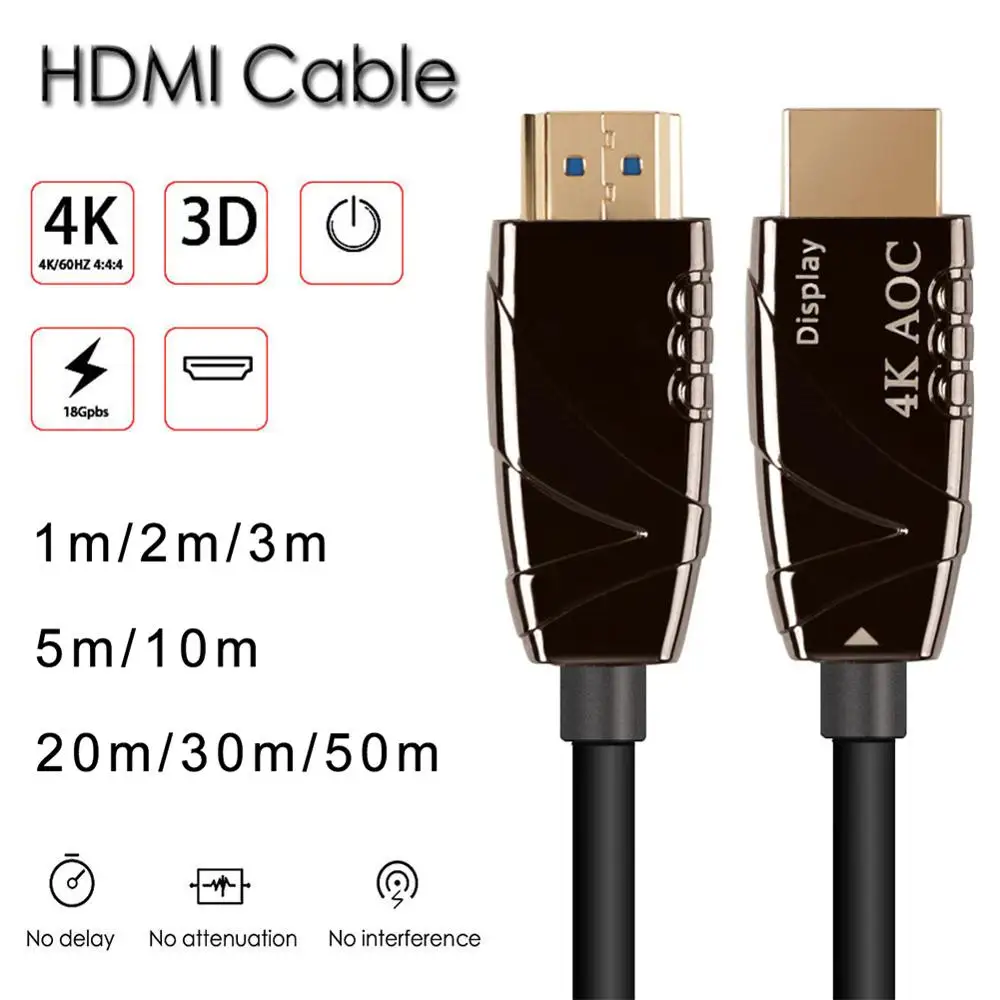 3D оптоволоконный HDMI совместимый 4K видеокабель 1 50 м для PS4 Apple TV разделитель