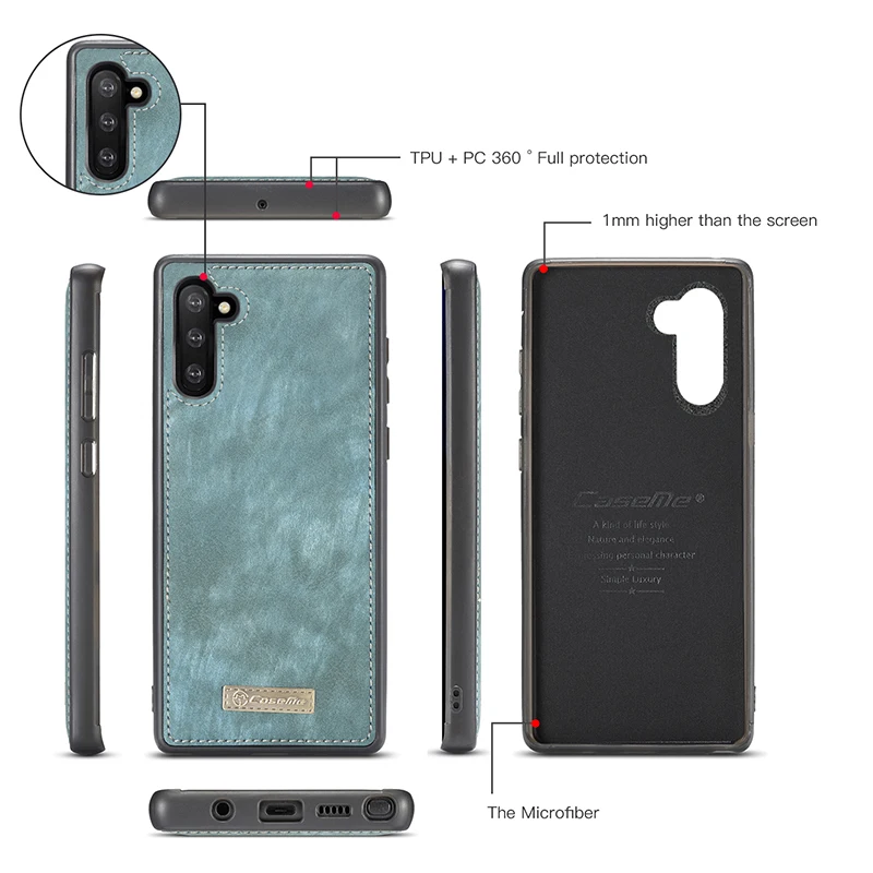 Для samsung S8 S9 S10 Plus Note 10 8 9 многофункциональный кошелек на молнии из натуральной кожи чехол для Galaxy Note10 Note10+ A40 A50 A70