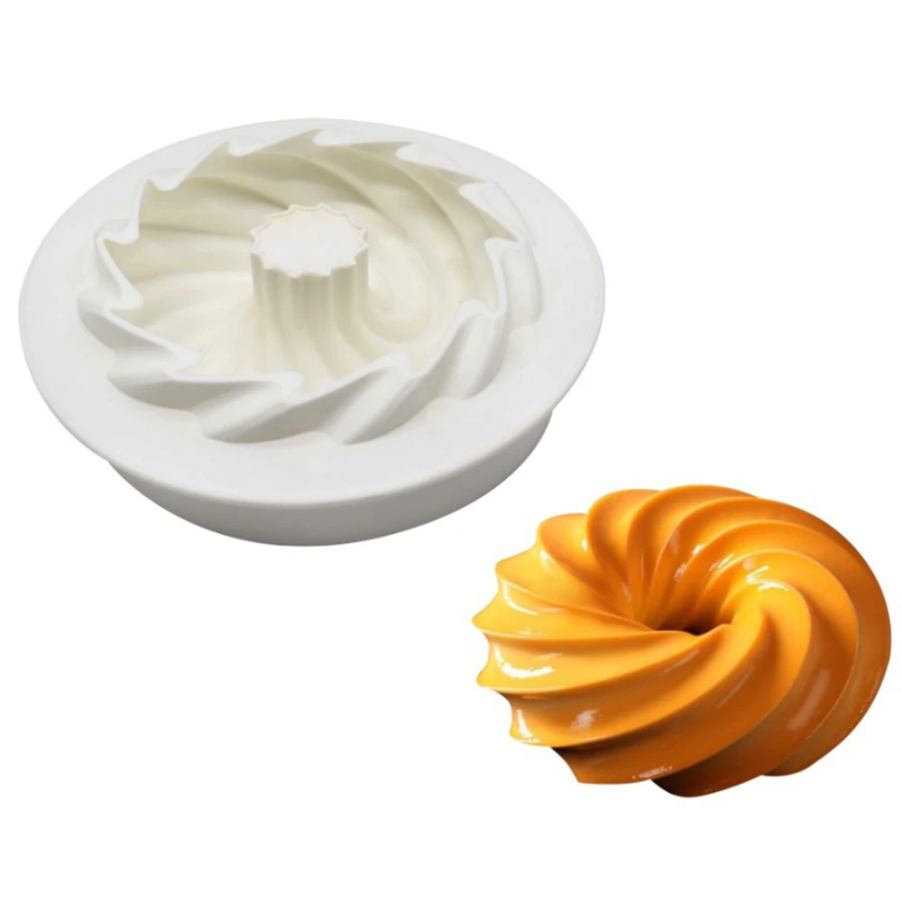 

Spiral Shape Silicone Mousse Cake Mould Spiral Donut Silicone Mold Spiral Mousse Dessert Mould Cake Decoration Tools