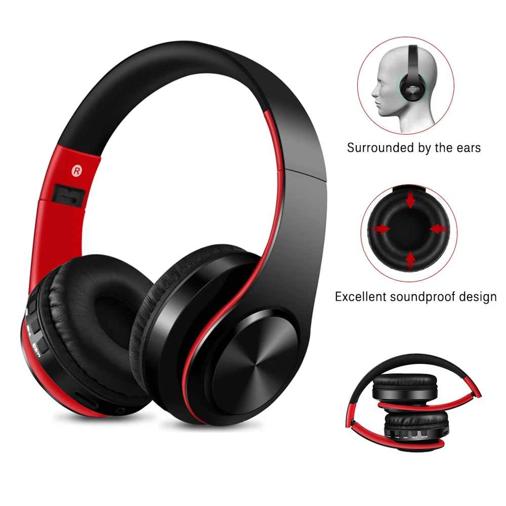 

Bluetooth 5.0 Foldable Headset Fone de ouvido sem fio Earphones Wireless Headphone With Mic Sem Fios Earbuds For Xiaomi/PC/Phone