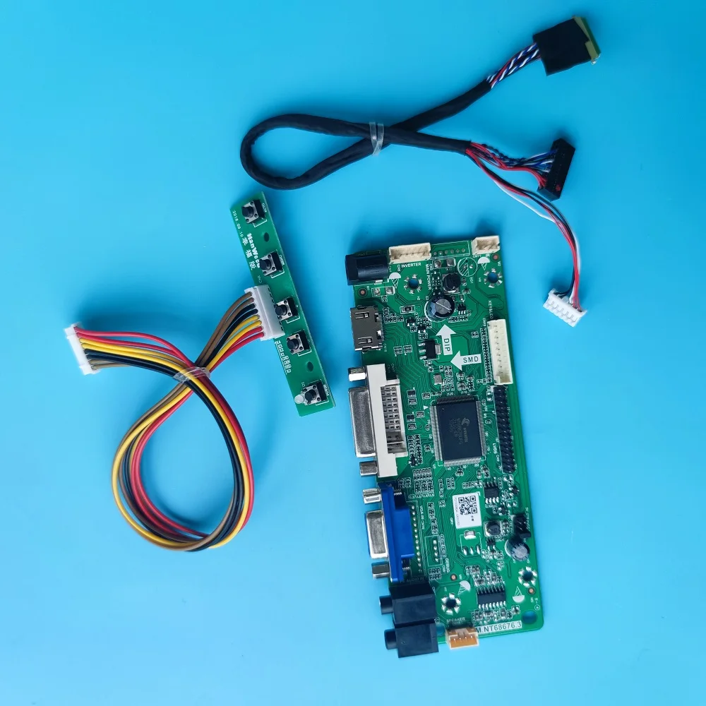 

kit for 40pin LP133WH2 LVDS LCD controller board driver 1366X768 panel VGA M.NT68676 audio LED DVI HDMI-compatible diy monitor