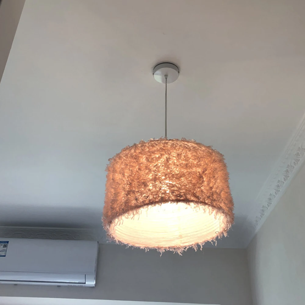 Романтическое перо потолочный светильник Современная подвесная люстра с теплым