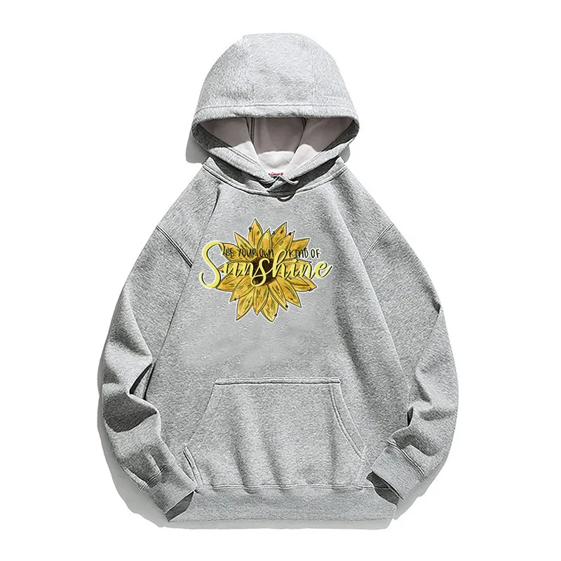 

Women Hoodie Sunshine Sunflower Printed Hoodies Women Fleece Long Sleeve Loose Sweatshirt with Hat Girls Pullovers Winter