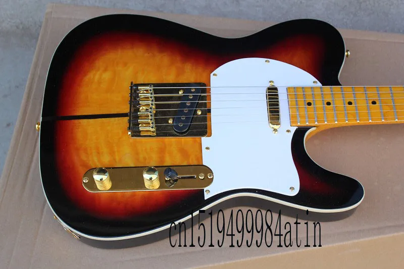 Новое поступление F Sunburst Custom Shop TUFF DOG подпись электрогитара Золотое оборудование @