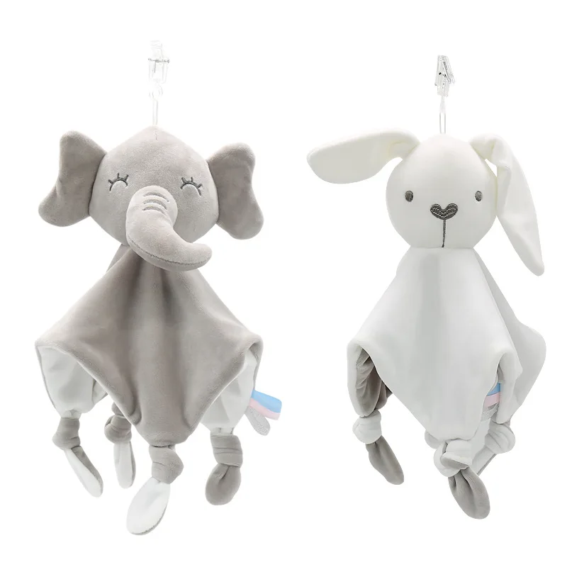 

Elephant/Rabbit comforting towel, comforting dolls for babies, 0-1 year old baby sleeping plush puppets, comforting toys