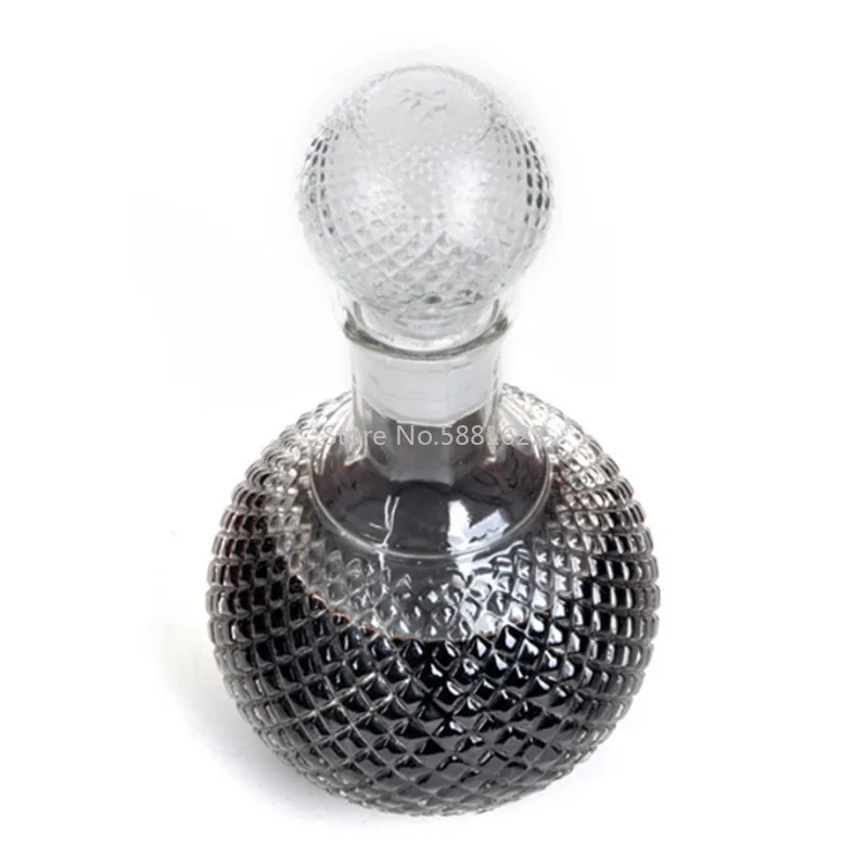 Круглая стеклянная бутылка для домашнего бара в форме шара стеклянный графин