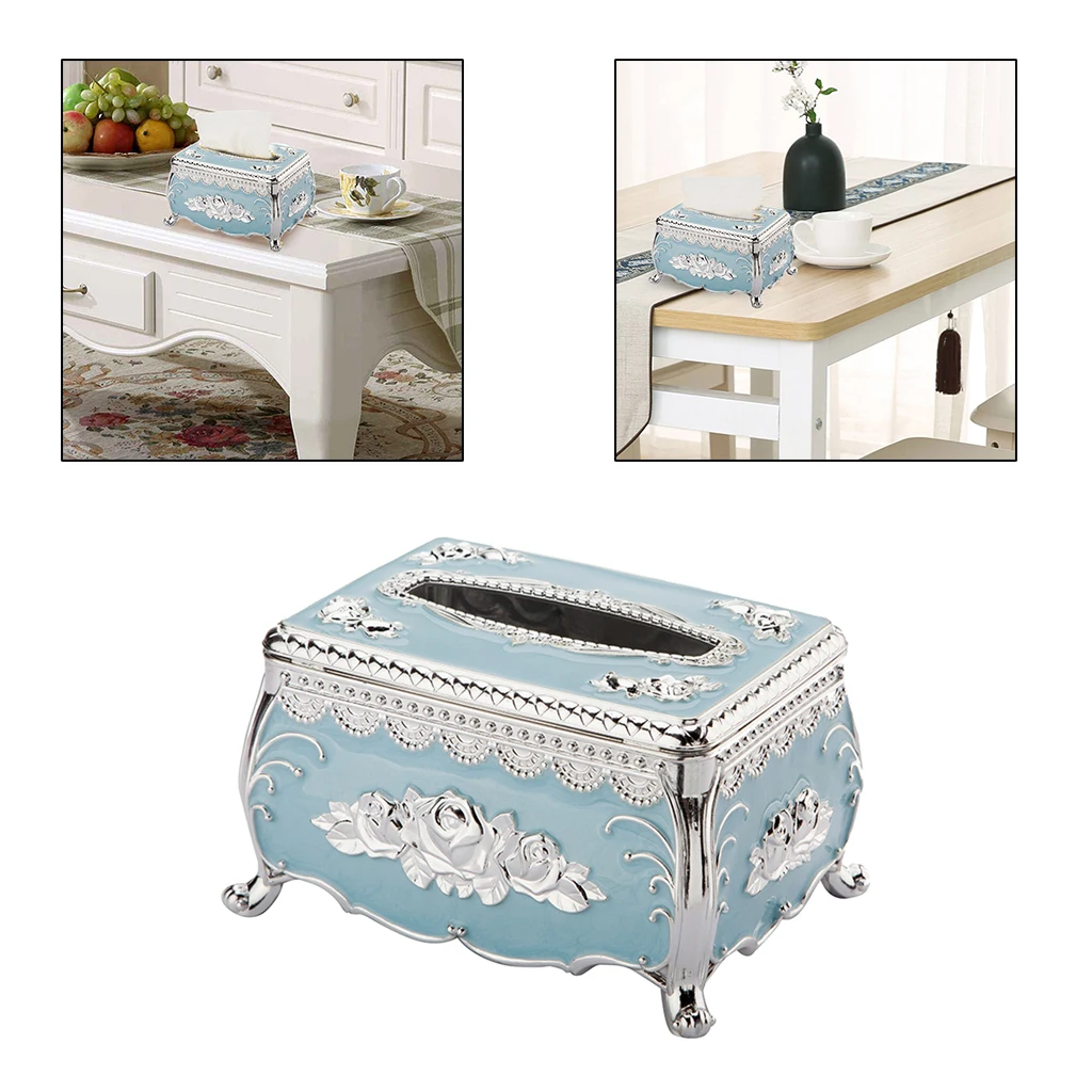 

European Style Tissue Box Luxury Hotel Tissue Box Tissue Rack Desk Accessories Home Office Bar Desktop