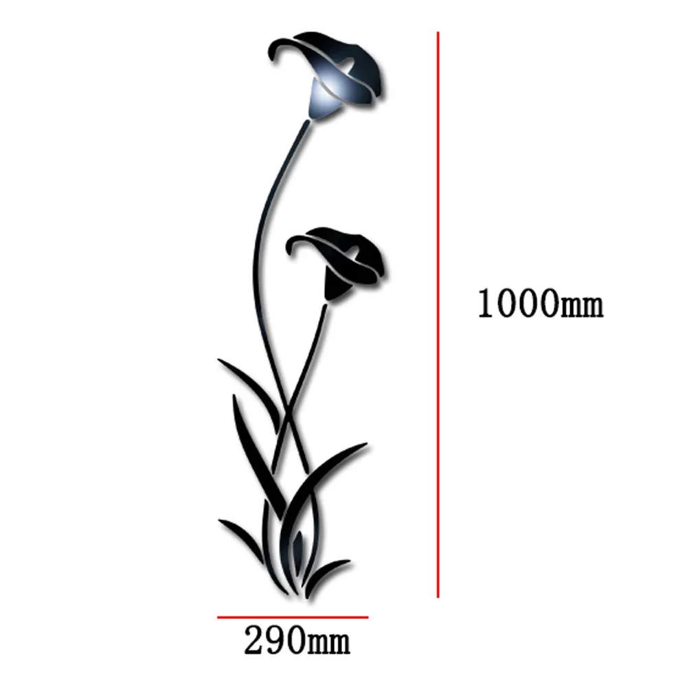 3D самодельные акриловые наклейки на стену в форме цветка лотоса современные