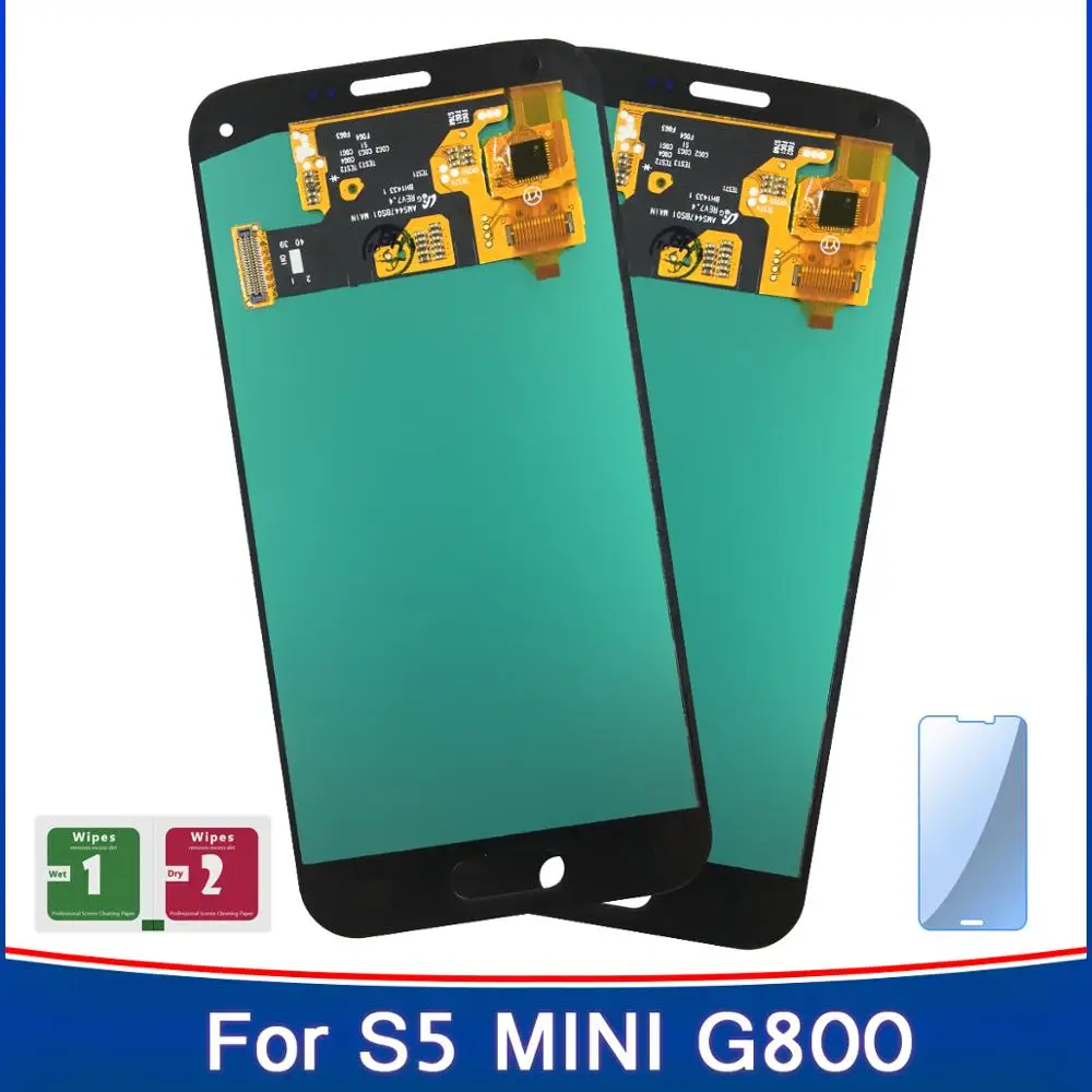 2 шт. AMOLED LCD S5 дисплей для регулируемой яркости Samsung Galaxy Mini G800 G800F G800H сенсорный