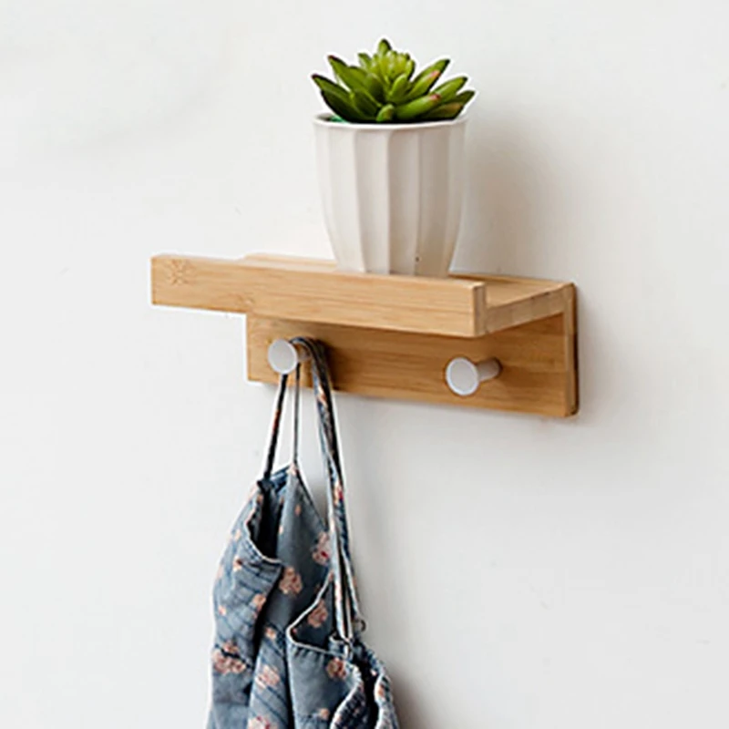 Креативная настенная полка из бамбукового крючка 2 | Дом и сад