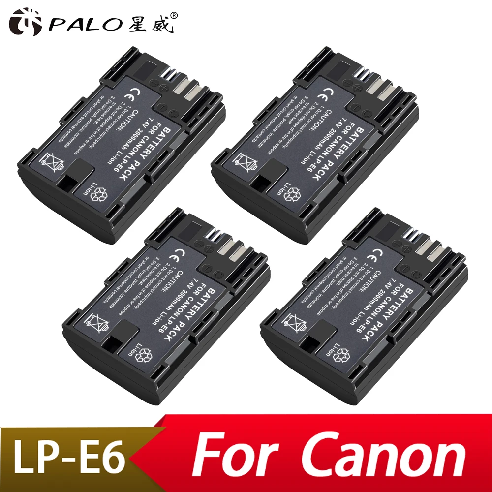 4 шт. аккумуляторные батареи для фотоаппаратов Canon EOS 5DS R 5D Mark II III 6D 7D 80D R|Цифровые