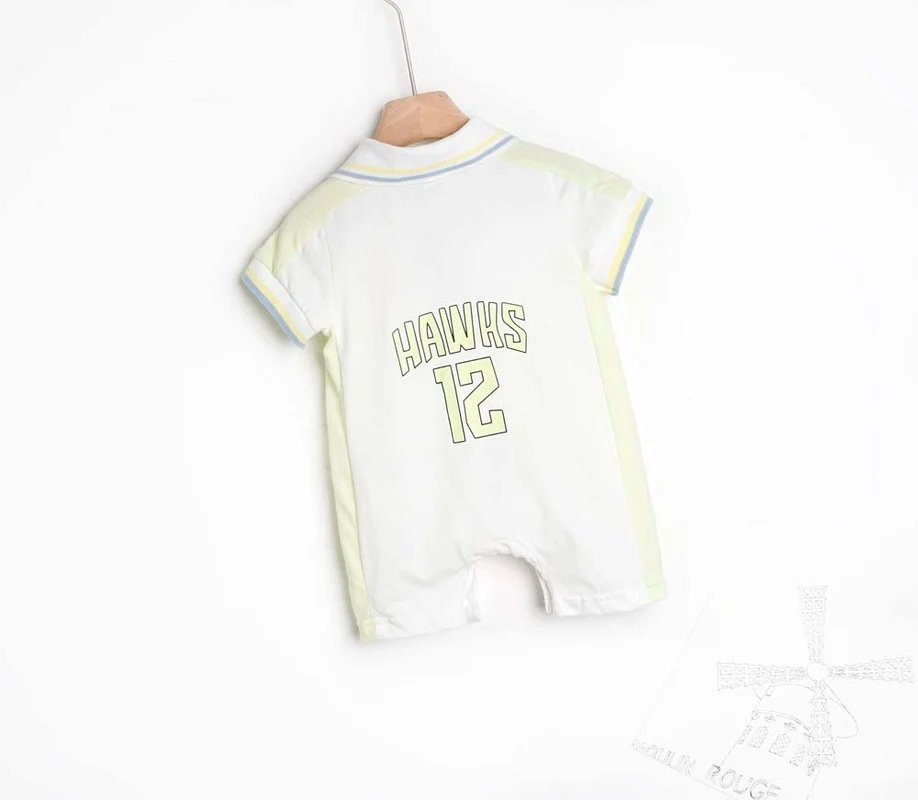 

2021 Letter Printing Football Polo Shirt Velvet Baby Rompers Baby Boy Clothes for Newborn Baby Jumpsuit for Kids Girl Clothes