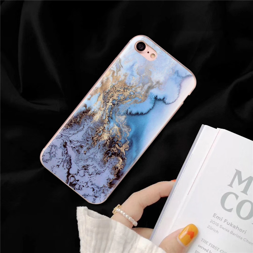 Винтажный мраморный чехол для iPhone X XR XS Max 7 8 Plus Мягкие силиконовые чехлы из ТПУ 6 6S |