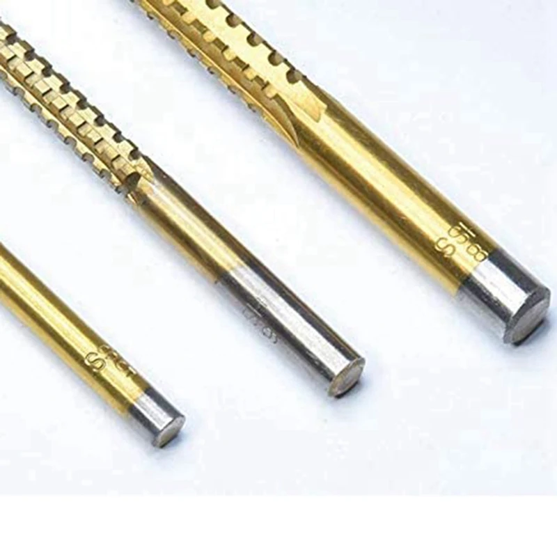 

12Pcs Twist Drill Set Slotted Serrated Drill & 7 Pcs 1/4 Inch Metric Thread Tap HSS Spiral Hex Shank Drill