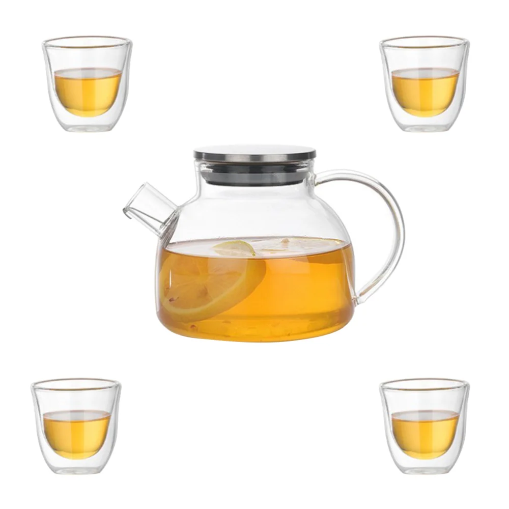

1pc 500ml Household Glass Teapot Heat Resistant Glass Teapot Healthy Teapot Small Kettle
