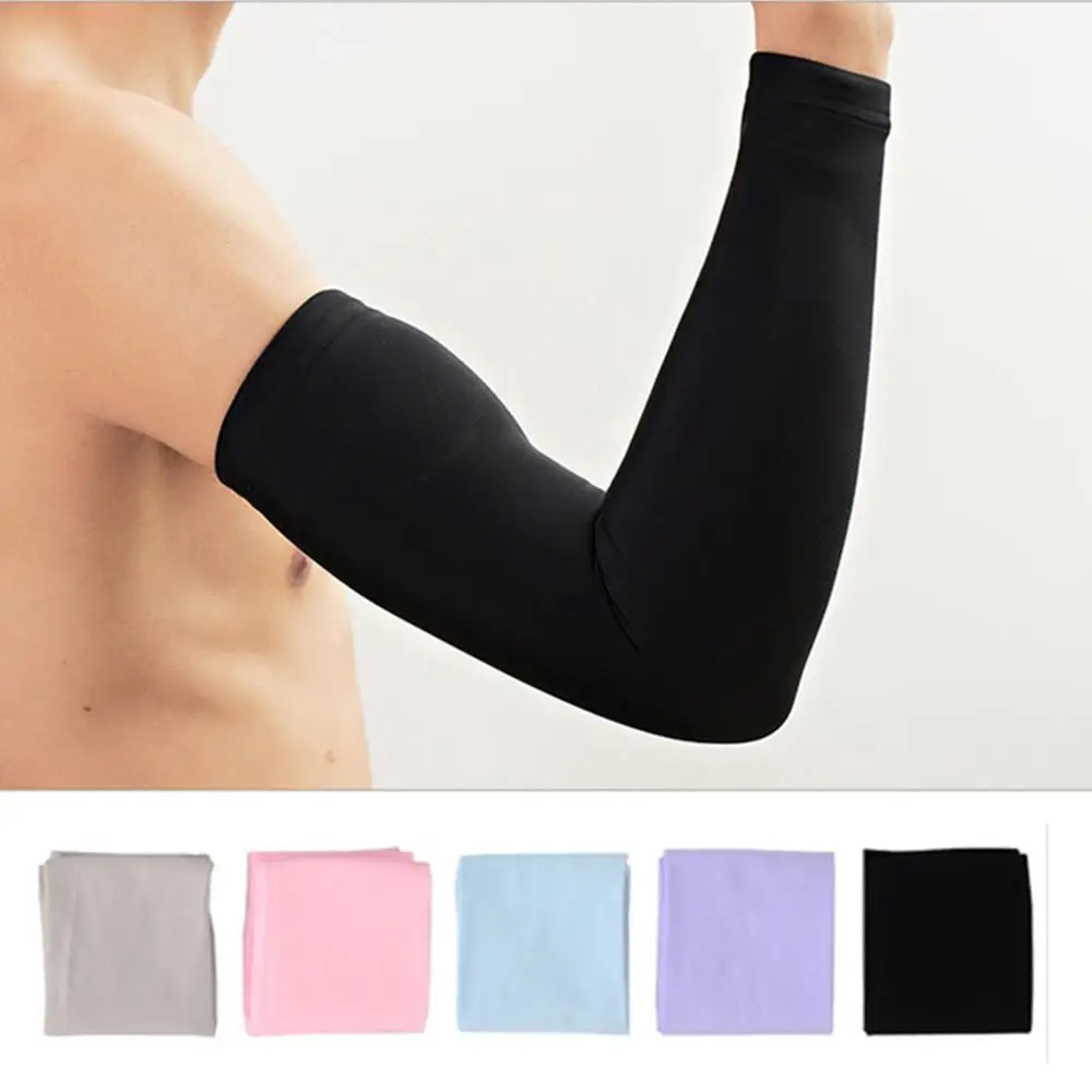 1 Pairs Arm Sleeves Warmers Sports Sleeve Sun UV Protection Hand Cover Cooling Warmer Running Fishing Cycling Ski Sunscreen images - 6