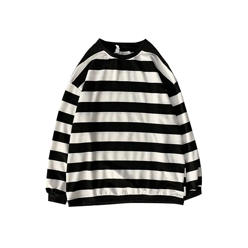 Свитшот мужской повседневный в полоску уличная одежда для подростков Топ с