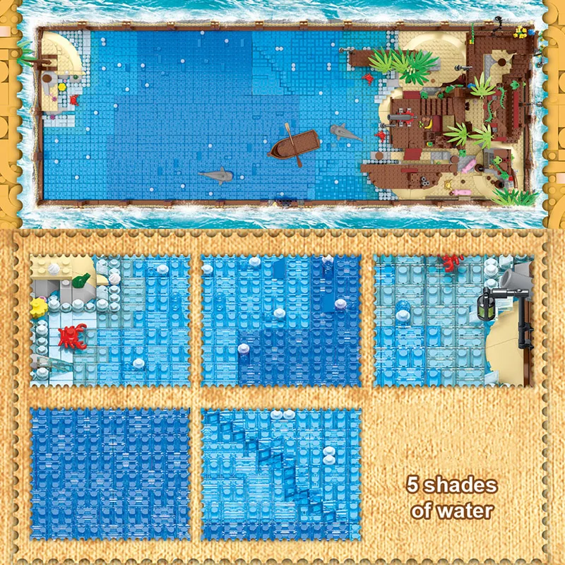 

5937pcs New Ideas Pirates Of Booty Bay Building Blocks Bricks Compatible Pirate Theme Boat Bricks Children Kids Toys Gifts