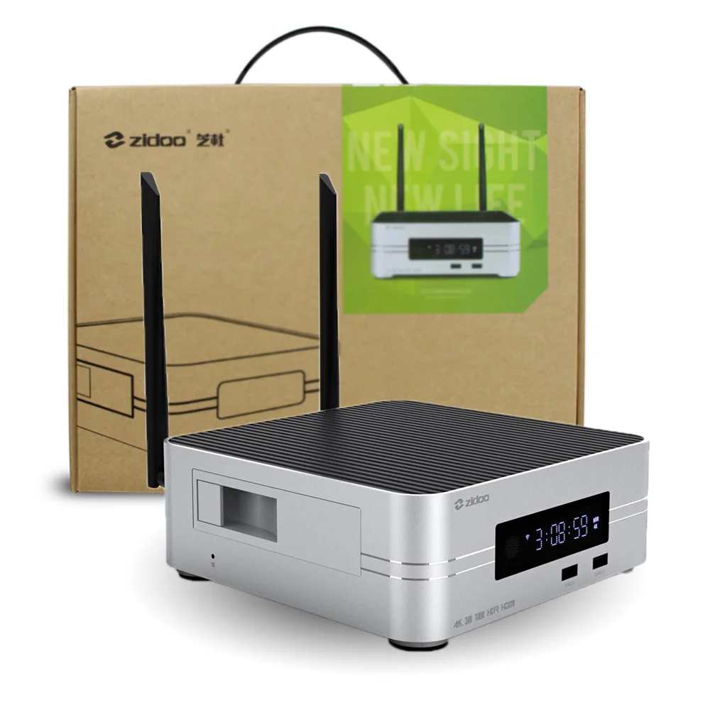 Zidoo Z10 4K HDD медиаплеер до 10 ТБ 2G DDR 16G eMMC Smart tv телеприставка 10 бит UHD автоматическое переключение кадров SDR в HDR