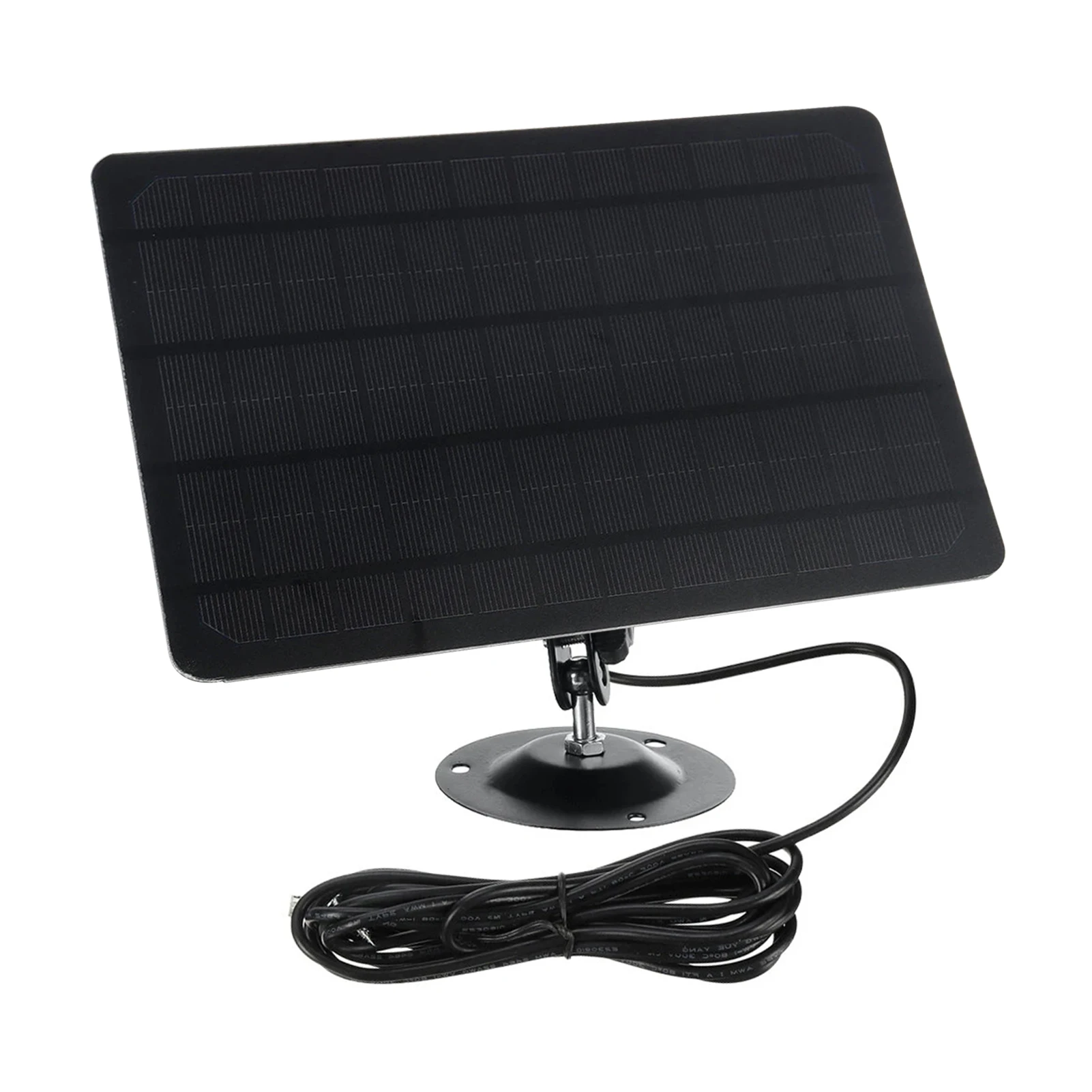 

10W 5V Micro USB Solar Panel 2000mAh 360-degree Rotation Waterproof Wall Mounted Monocrystal Silicon Solar Plate for USB Camera