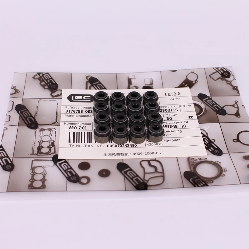 Новинка 8 шт. 16 6 мм черная сальник клапана двигателя для VW Golf Passat Polo Audi A3 A4 A5 A6 036 109