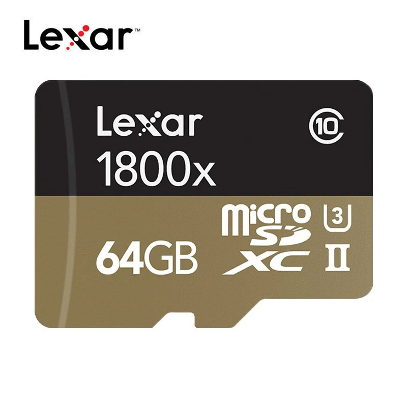 Lexar Профессиональный 1800x microSDXC UHS II карты Micro SD Card 64 Гб 128 ГБ до 270 МБ/с. V90 U3 Class 10 Флэш