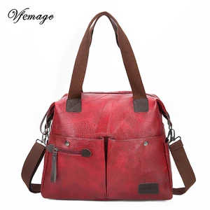 Vfemage вместительная Повседневная Сумка-тоут, женская сумка-мессенджер с верхними ручками, женская наплечная сумка, женская сумка через плечо, женская сумка