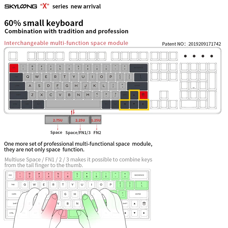 Новое поступление набор keypro GK64XS печатная плата RGB GH60 60% 64 клавиши горячая замена