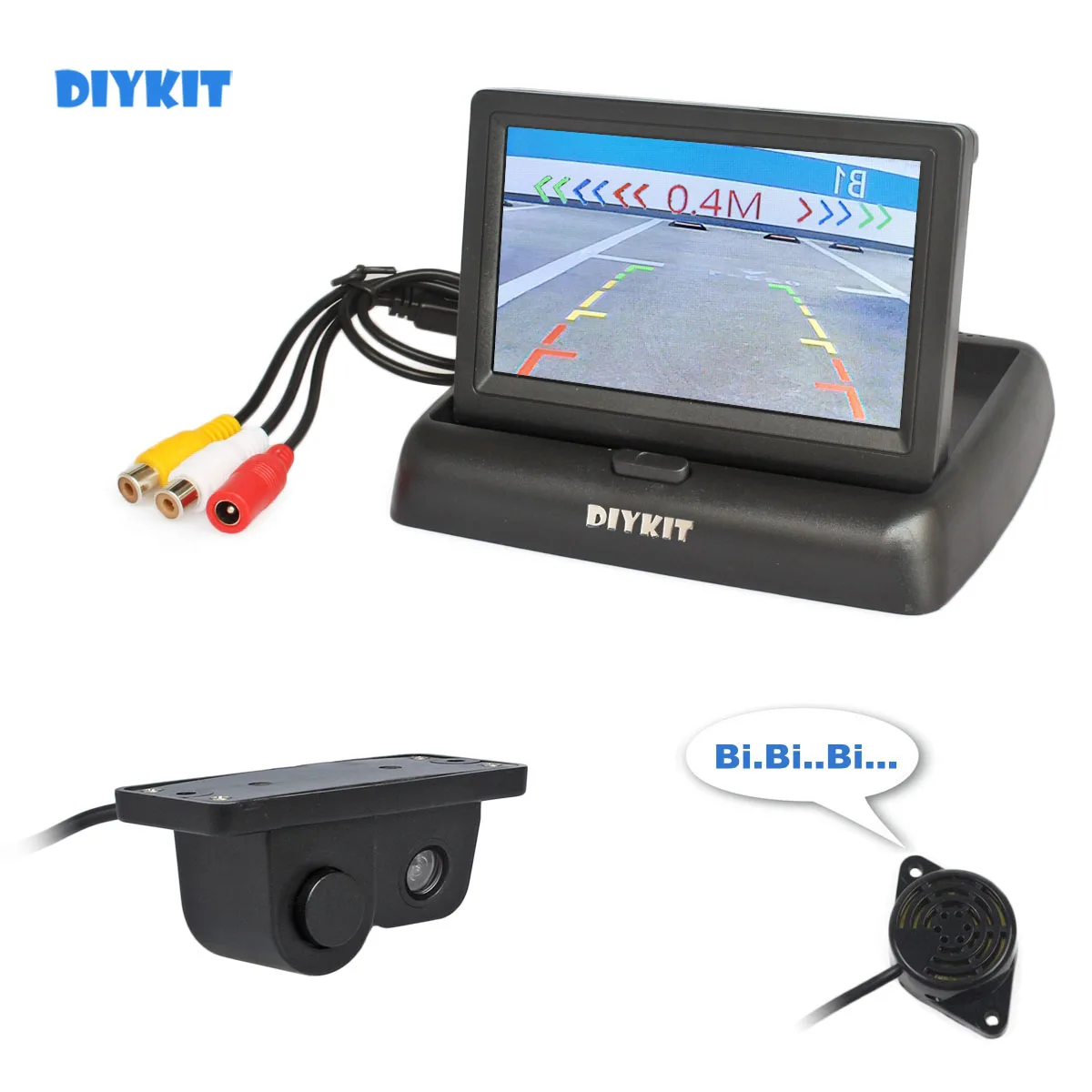 4 3 дюймовый складной цветной TFT ЖК монитор заднего вида DIYKIT автомобильный +