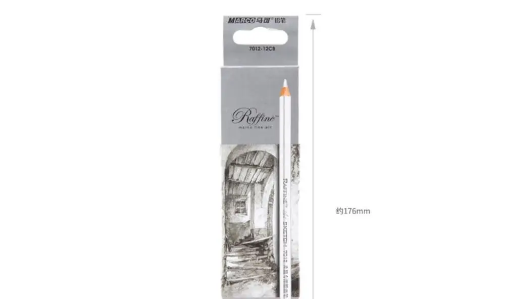 12 шт./компл. нетоксичные белые карандаши для рисования белый набор карандашей