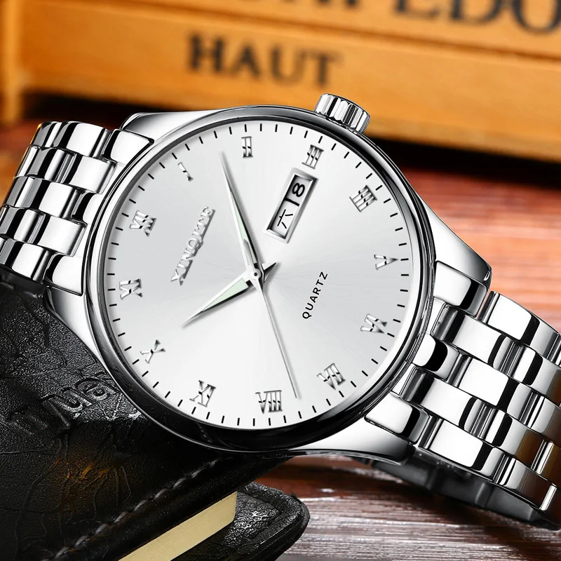 Новые мужские часы XINQITE роскошные высококачественные кварцевые спортивные из