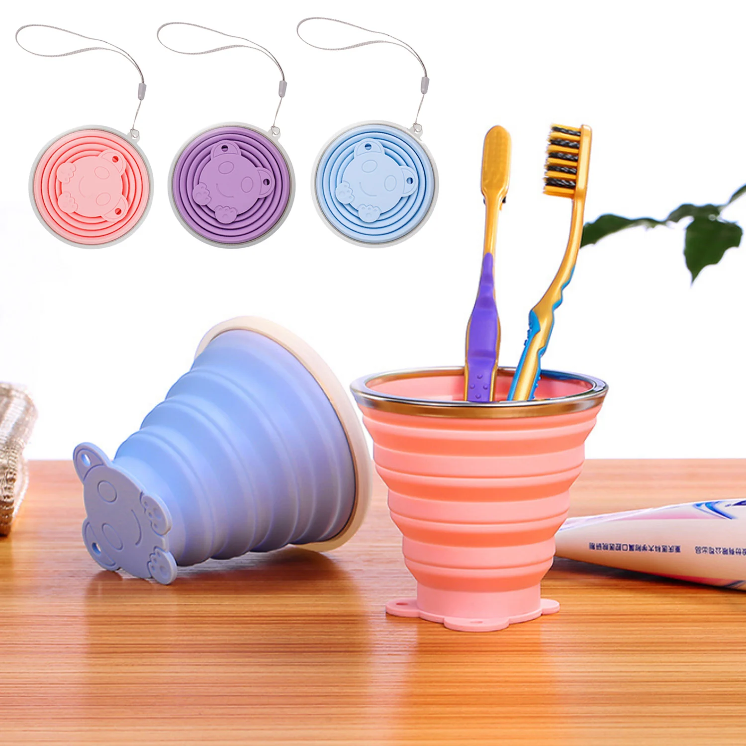 Behogar складные чашки для воды силиконовые выдвижные кофейные чая Питьевая Бутылка