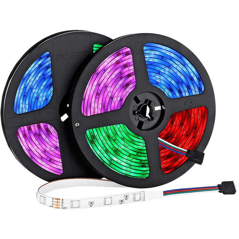 

5M 10M Led strip light RGB 5050 SMD DC 12V Flexible Diode Tape LED Remote Music Sync Control