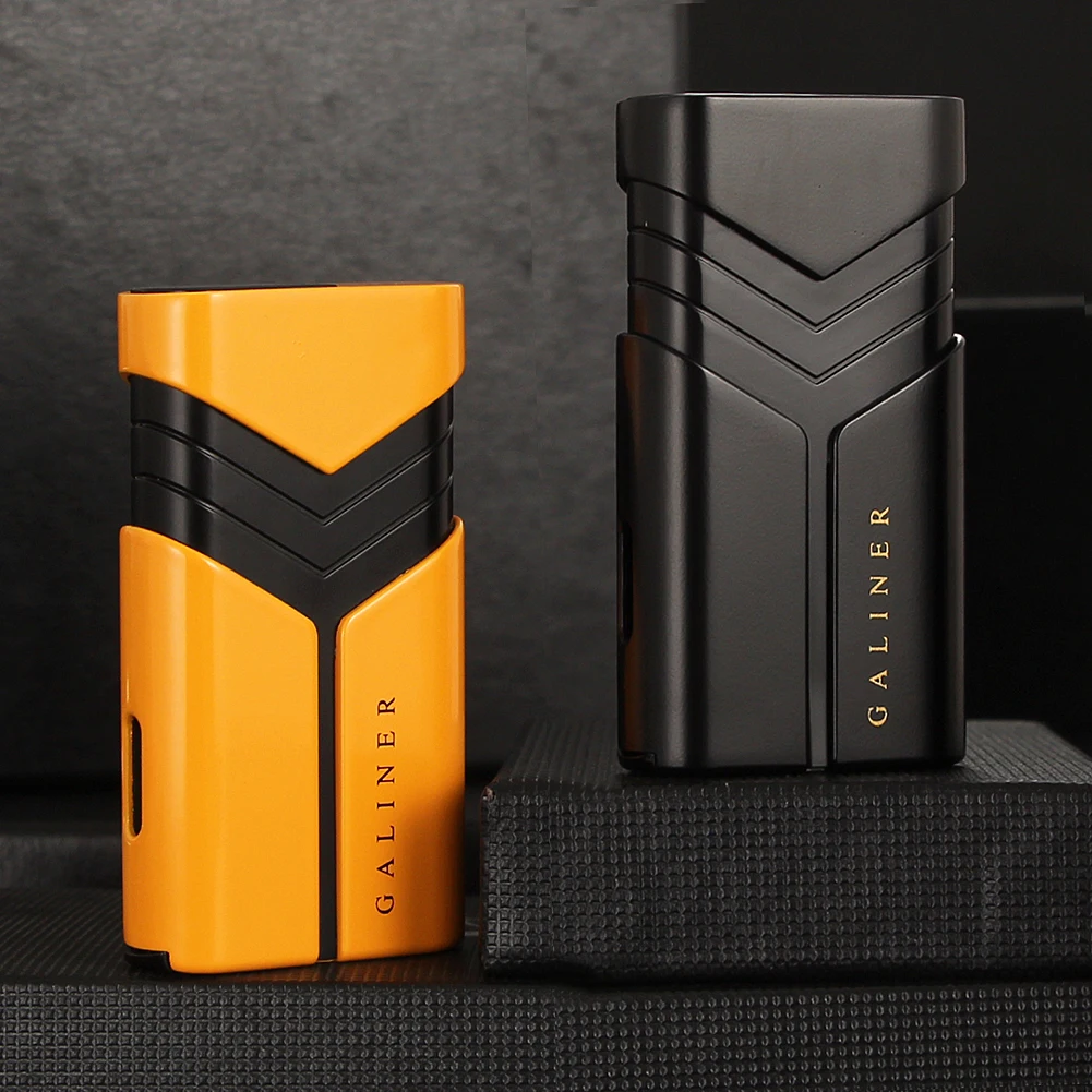 Газовая Бутановая фонарь жигалка GALINER ветрозащитная Зажигалка для сигар с 2