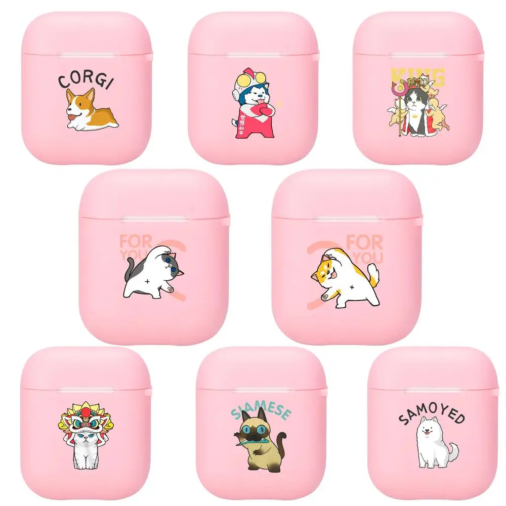 

Cute Earphone Silicone Bluetooth Wireless Earphone Case for AirPods Protective Cover Skin Accessories Pods Charging Box Bag