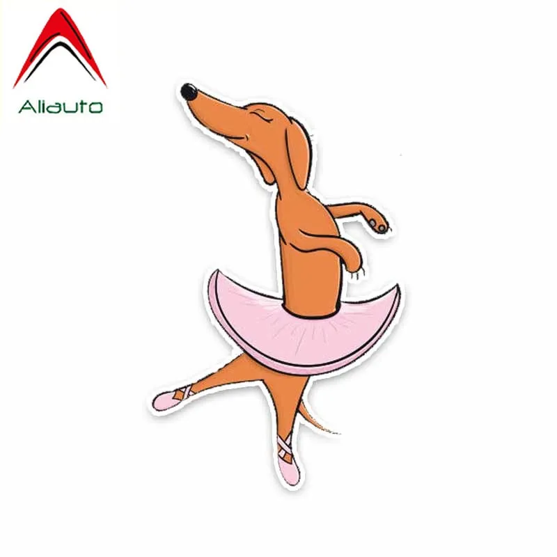 Забавная Автомобильная наклейка Aliauto Такса собака фото Виниловая Обложка