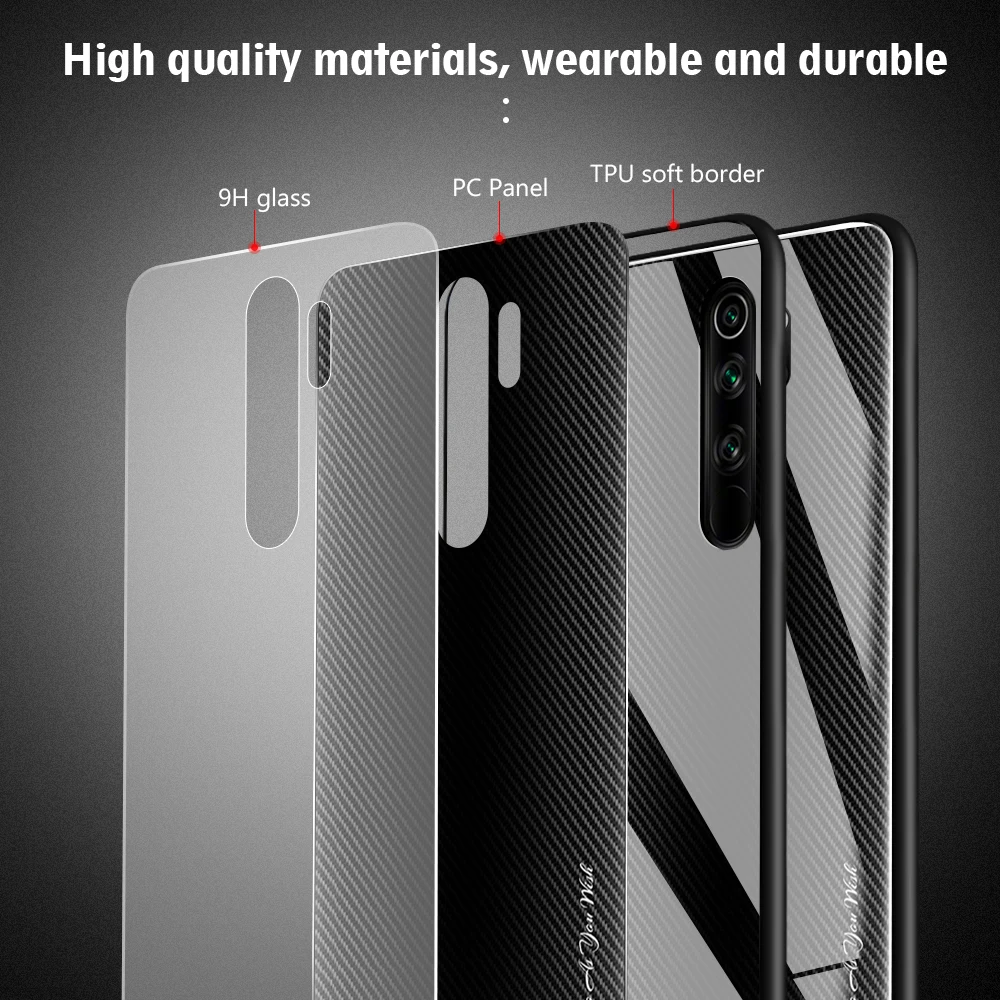 Текстурный градиентный чехол для Xiaomi Redmi Note 8 7 6 5 Pro 7A телефона из закаленного