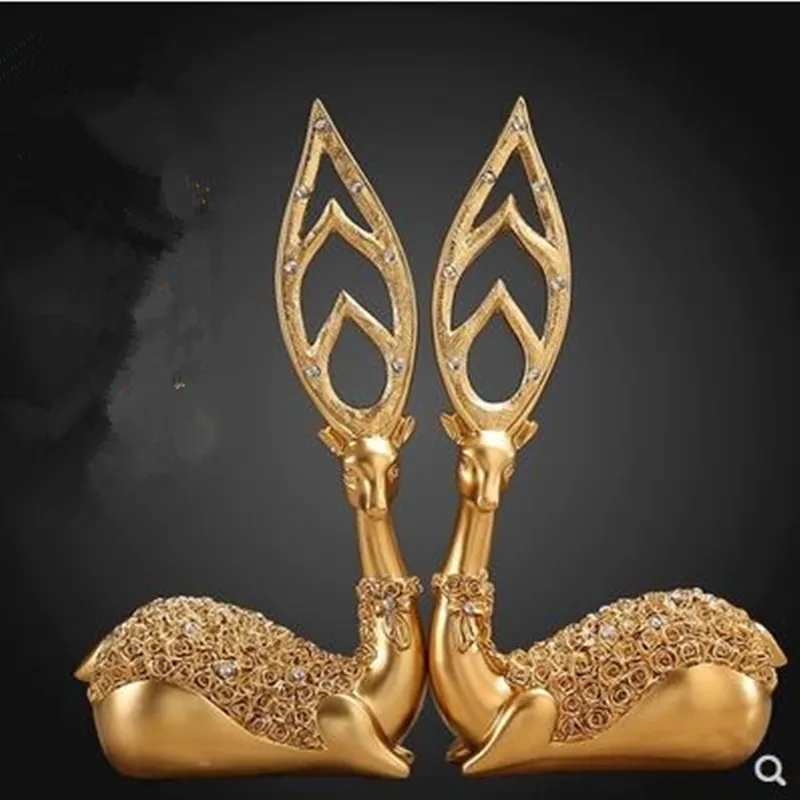 

RESIN SIKA DEER STATUE CRAFTS, NORDIC ANIMAL SCULPTURE ART, HOME OFFICE DESKTOP DECORATION, WEDDING GIFTS