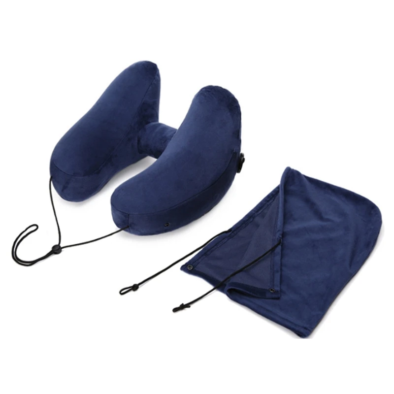 

H Shape Inflatable Travel Pillow Folding Lightweight Nap Neck Pillow Car Seat Office Airplane Sleeping Cushion Pillow
