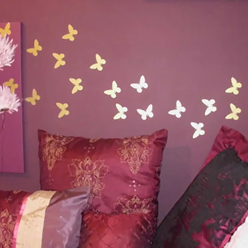 24 шт. наклейки на стену с бабочками для гостиной спальни телевизора дивана