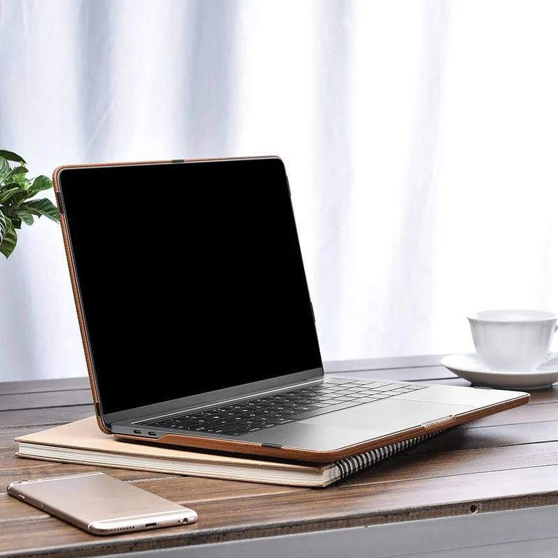 

HOT-ICARER for Pro 13-Inch Laptop Protective Shell, Ultra-Thin Snap-Type Anti-Scratch Leather Protective Cover