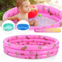 100cm 3layers children inflatable pool bathing tub foldable baby kid summer home indoor outdoor square swimming pool