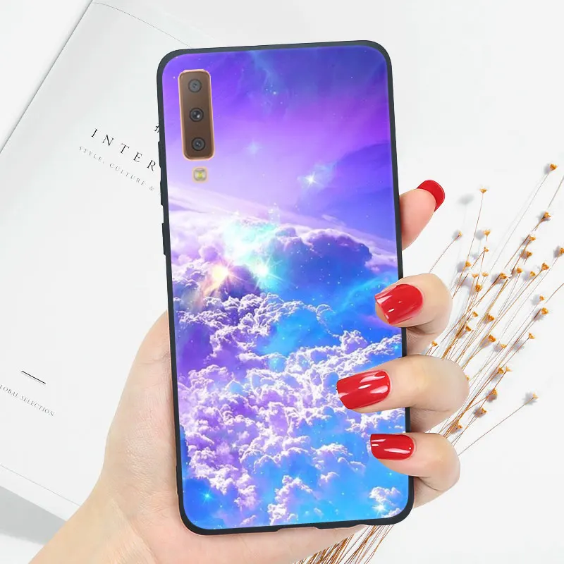 Мягкий ТПУ чехол для samsung A7 чехол силиконовый глянцевый яркий чехол для samsung Galaxy A5 A6 A8 Plus чехол - Цвет: OO2
