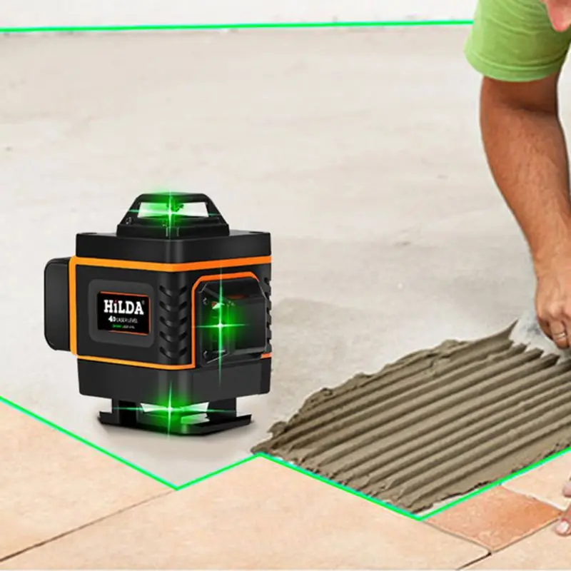 

1Set 16 Lines 4D Infrared Ray Level Self-Leveling 360 Degree Horizontal and Vertical Cross High Accuracy Green Light Level