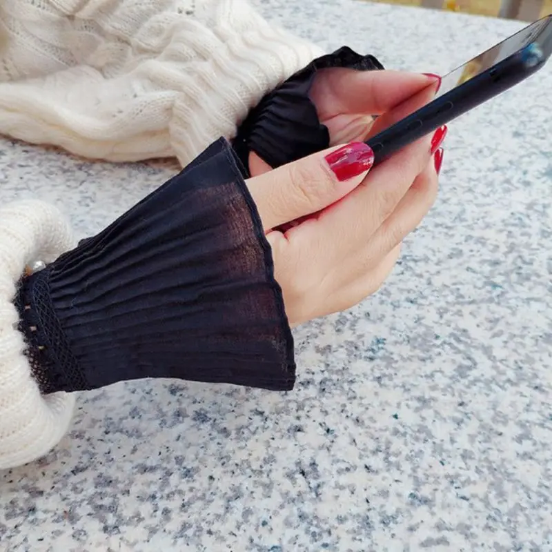 Свежие Стиль женщин и отверстиями на внешнем слое для девочек цветочные кружева