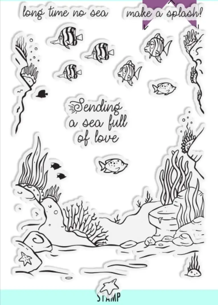 

2021 NEW Underwater world mermaid Clear Stamp /Seal for DIY scrapbooking/photo album Decorative clear stamp sheets B614