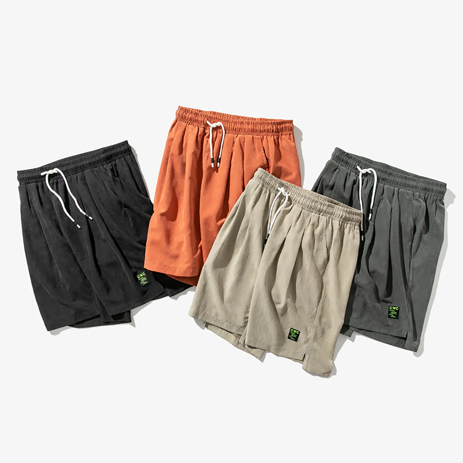 

Summer Men's Clothing Classic Relaxed Fit Casual Solid Color Wear Pocket Plus Size Pants Running Fitness Movement Male Shorts