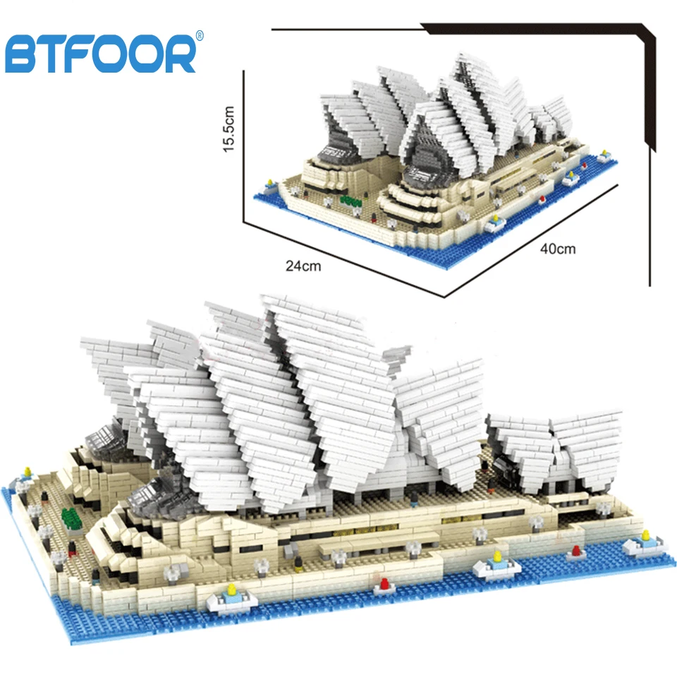 

Diamond Building Blocks Architecture City Set Landmarks Sydney Opera House Model Toys Educational Bricks Kids Gifts