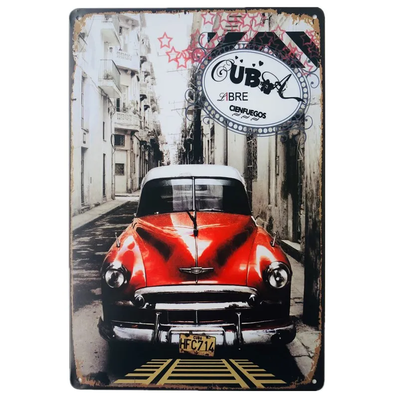 

The Car Retro Metal Tin Signs Wall Art Painting Poster Home Pub Bar Cafe Garage Club Wall Decor