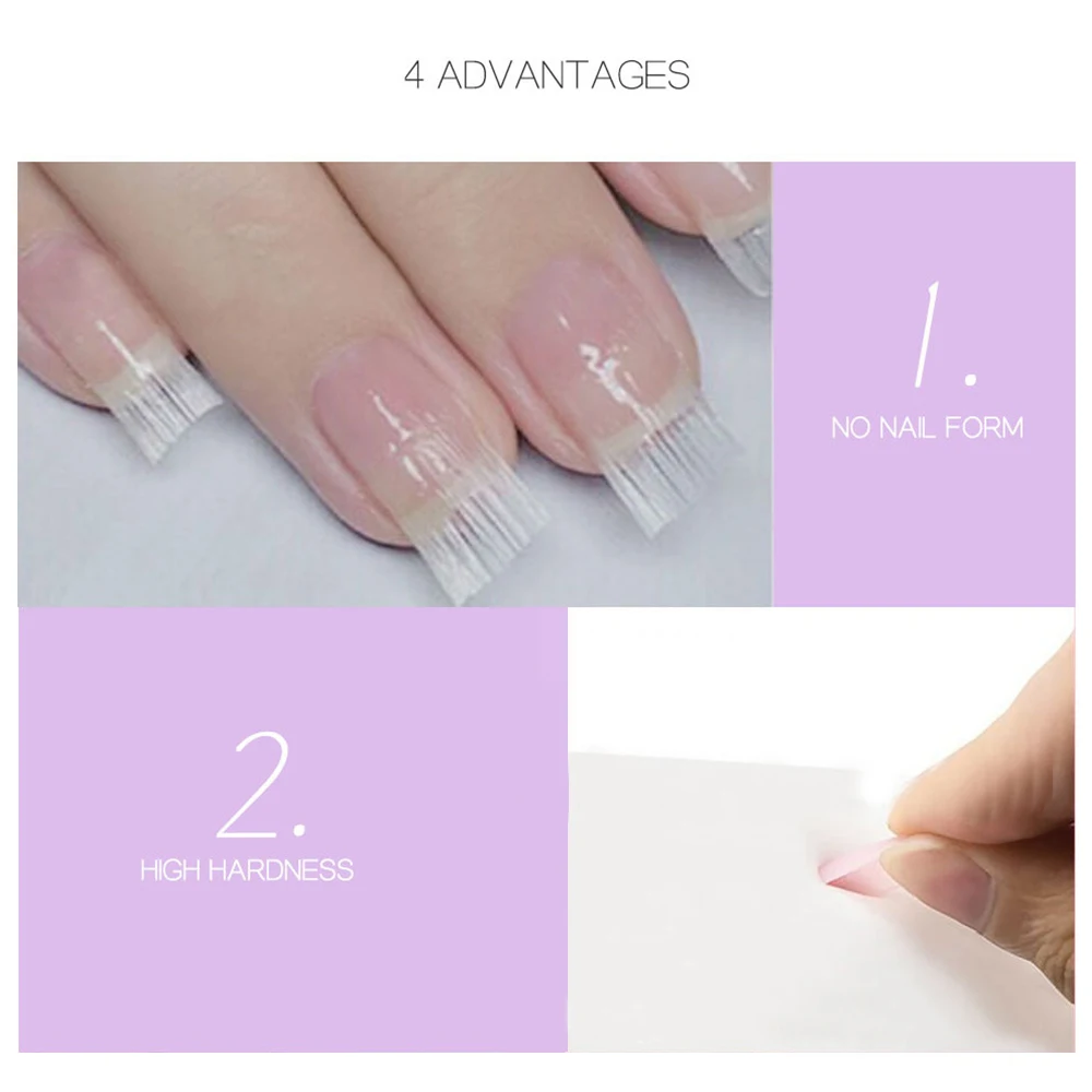 Форма для наращивания ногтей из стекловолокна и шелка гель накладные ногти